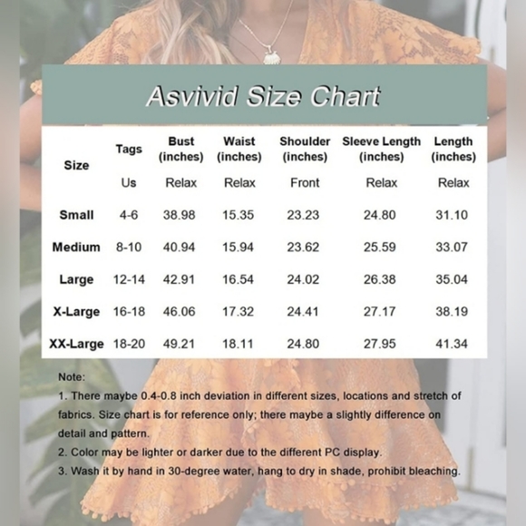 🌞V Neck Dresses for Women Casual Ruffle Tiered Sh - Picture 3 of 3